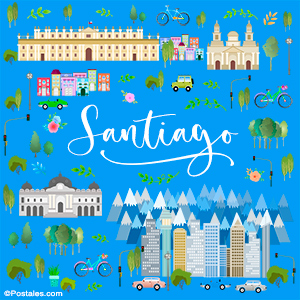 Imágenes, postales: Santiago
