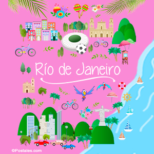 Diseño de Río de Janeiro con lugares más visitados