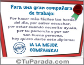 Para una gran compañera