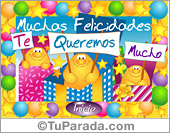 Tarjeta de muchas felicidades