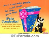 Tarjeta con regalo de cumpleaños