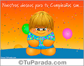 Tarjeta de deseos de cumpleaños