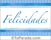 Felicidades