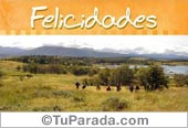 Felicidades con paisaje de lagos