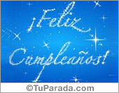 Feliz cumpleaños con estrellas