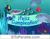 Tarjeta de cumpleaños desde el mar
