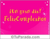 Feliz Cumpleaños magenta.