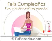 Feliz Cumpleaños para una persona especial.