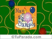 Cumpleaños con torta y globos