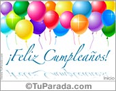 Feliz Cumpleaños con globos