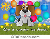 Te envío un perrito de cumpleaños
