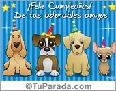 Feliz Cumpleaños con perritos