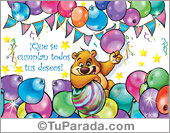 Tarjeta de feliz cumpleaños con globos