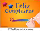 Feliz cumpleaños festivo y con estrellas