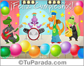 Tarjeta con banda de rock