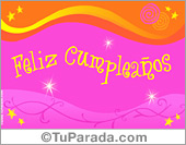 Tarjeta de cumpleaños multicolor