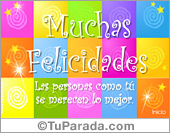 Tarjeta de muchas felicidades