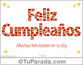 Tarjeta de Feliz Cumpleaños con flores