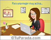 Tarjeta de cumpleaños para mujer activa
