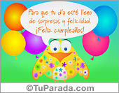 Saludos de cumpleaños con vuelo