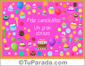 Postal de cumpleaños magenta