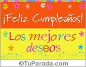 Tarjeta de cumpleaños, diseño multicolor