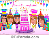 Torta de cumpleaños rosa festiva