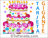 Torta de cumpleaños gigante en magenta