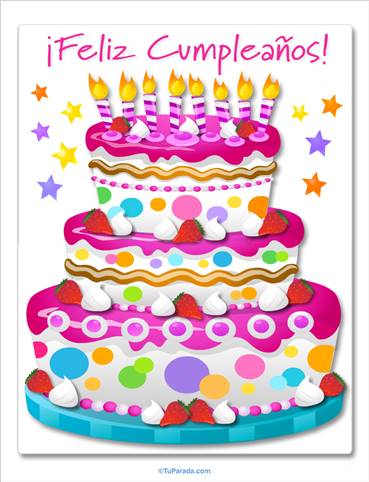 Tarjeta de cumpleaños para usted velas Pastel gran nieta-Unicornio