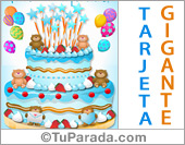Torta gigante en celeste suave