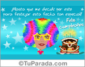Tarjeta pop mujer de cumpleaños