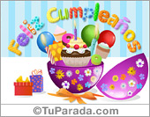 Tarjeta de cumpleaños circular