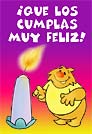 Feliz cumpleaños con vela