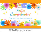 Tarjeta de cumpleaños - Flores