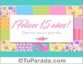 Tarjeta de felices 15 años