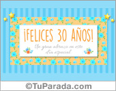 Tarjeta de 30 años
