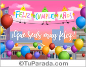 Tarjeta para desear feliz cumpleaños