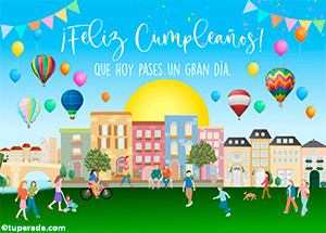 Tarjeta de cumpleaños para enviar felicidades