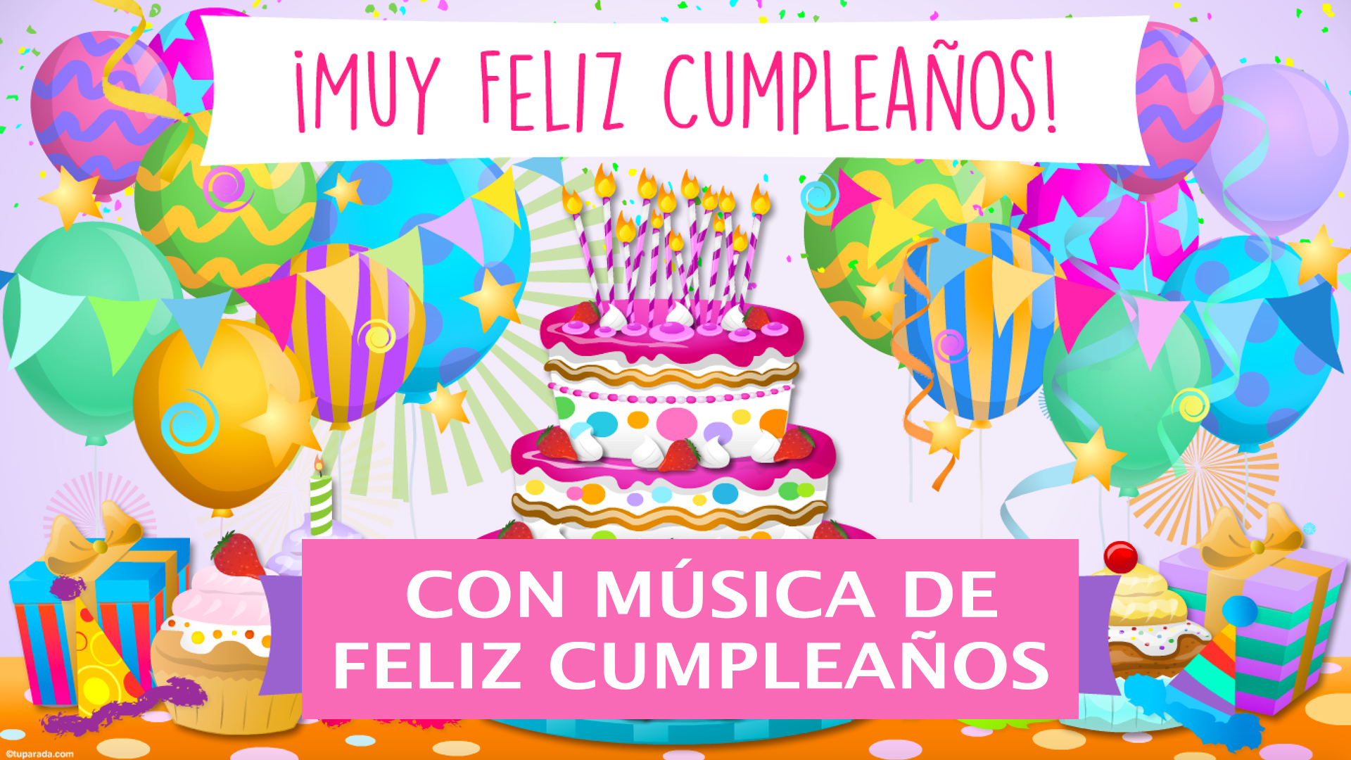 Tarjeta - Tarjeta con Música de Cumpleaños Feliz Para Ti