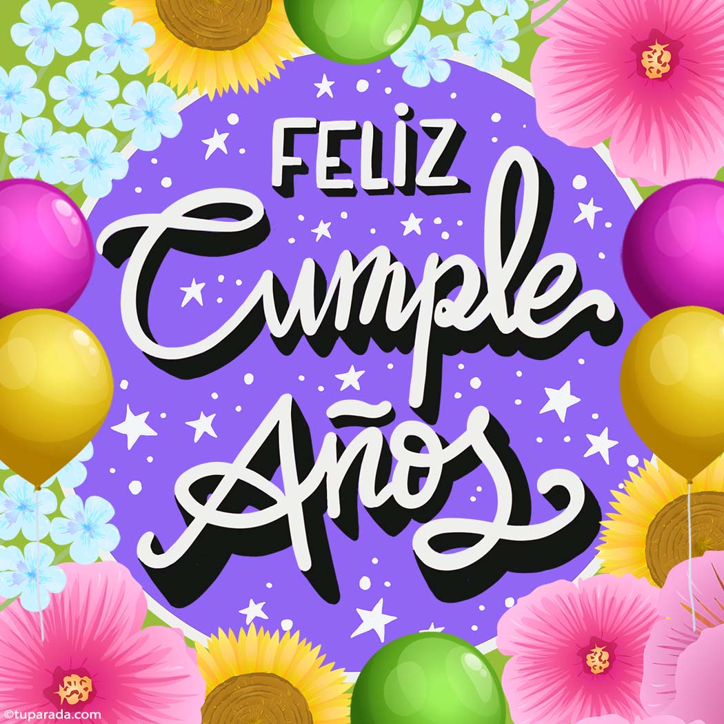Tarjeta de cumpleaños y Lettering