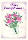 Feliz cumpleaños con ramo