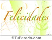 Felicidades con detalles de hojas
