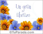 Tarjeta con gran abrazo