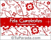 Feliz Cumpleaños floreado