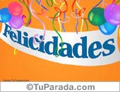 Felicidades con globos
