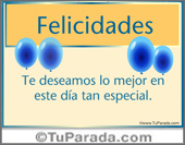 Felicidades especiales con globos
