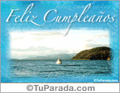 Feliz cumpleaños de barco y lago