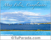 Muchas felicidades con foto de barcos