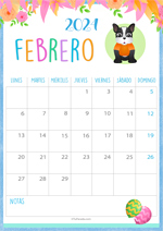 Calendario Febrero 2024 - Imágenes