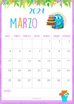 Calendario Marzo 2024 - Imágenes